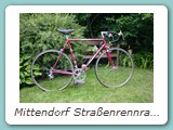 Mittendorf Straßenrennrad aus 1977/78, als Trainingsrad wurde es damals mit gebrauchten Teilen ausgestattet.
Eigentümer: Johannes Mittendorf, Uetersen

